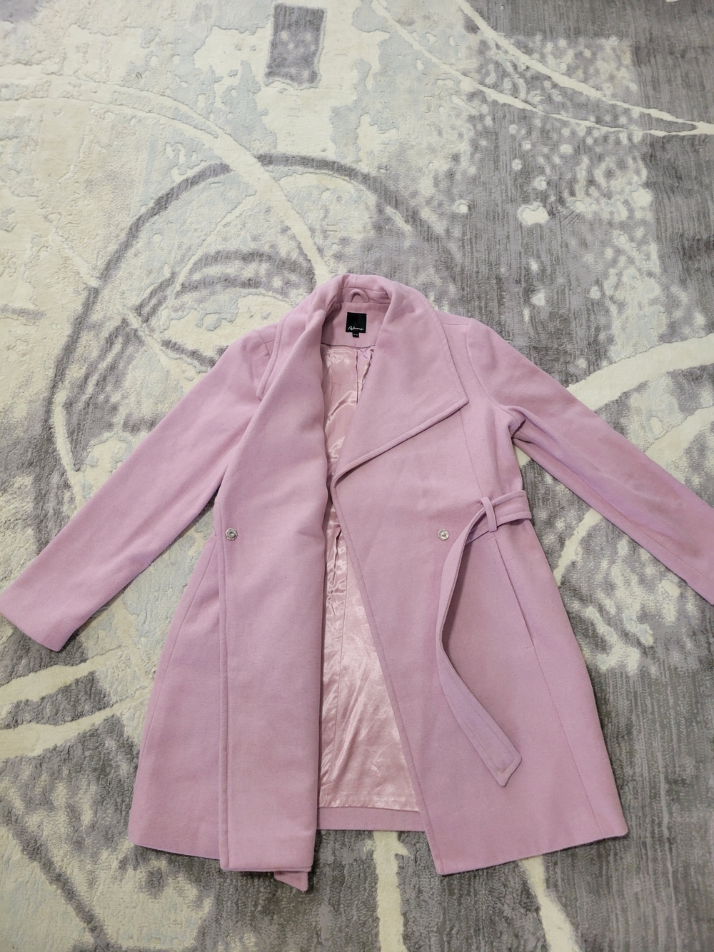 Women’s Dusty Pink Belted Coat by Reitmans Size XL - Picture 2 of 4